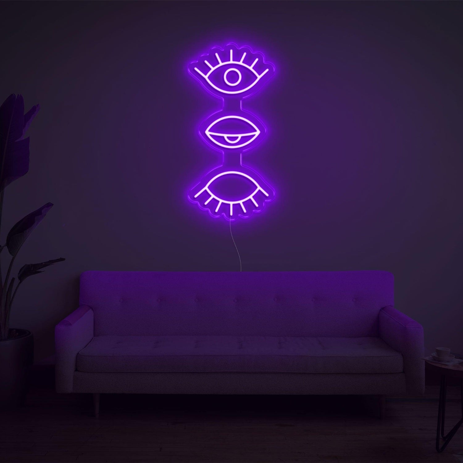 Bright Pink 3 Eyes Design Led Neon Sign For Modern Home Decor | Shineneon