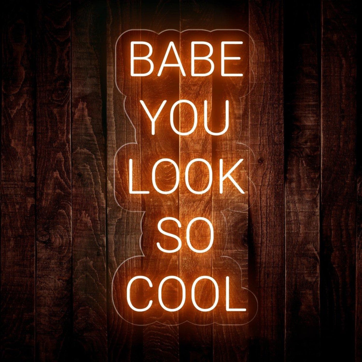 Bright Pink Babe You Look So Cool Led Neon Sign For Modern Boutique Cafe Decor | Shineneon