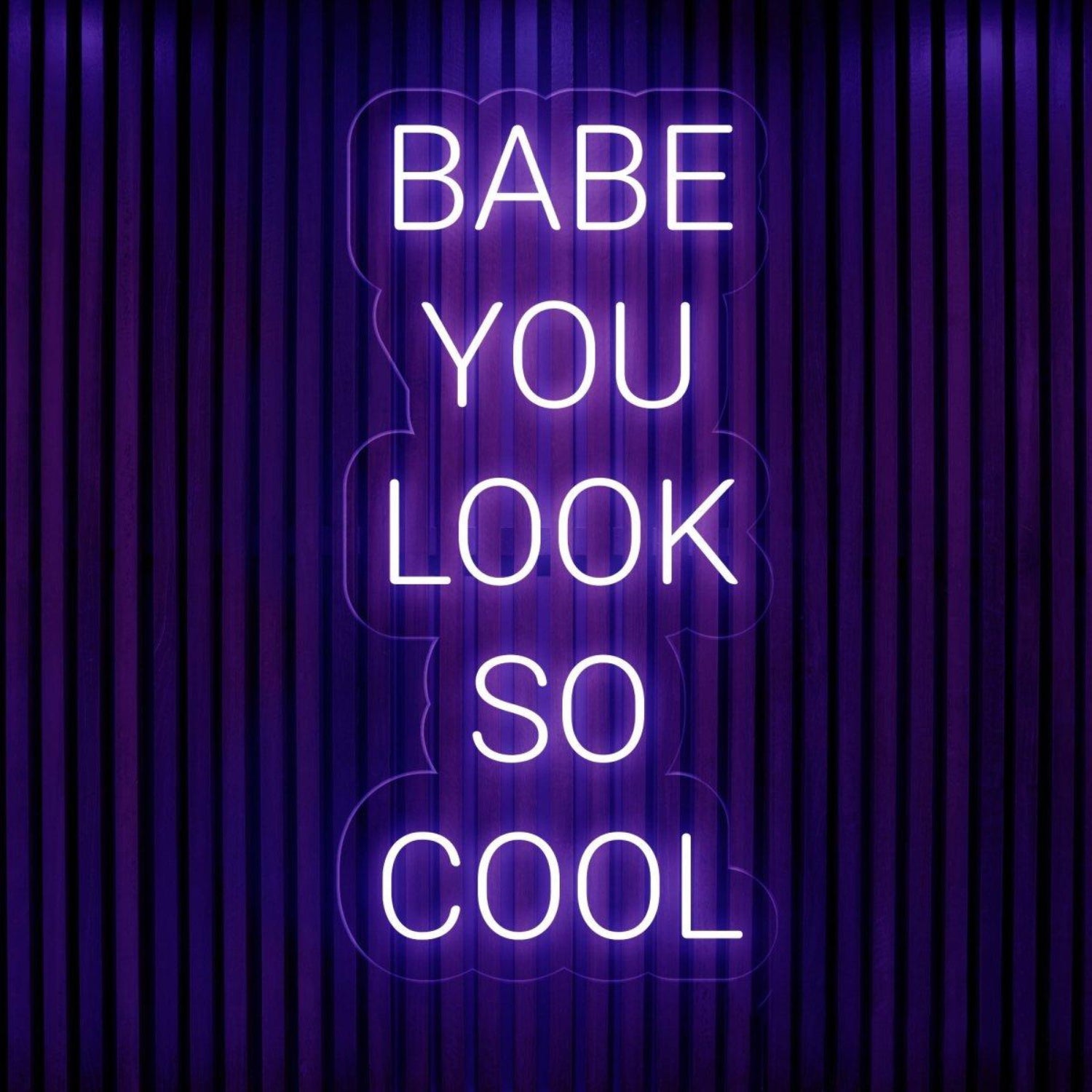 Bright Pink Babe You Look So Cool Led Neon Sign For Modern Boutique Cafe Decor | Shineneon