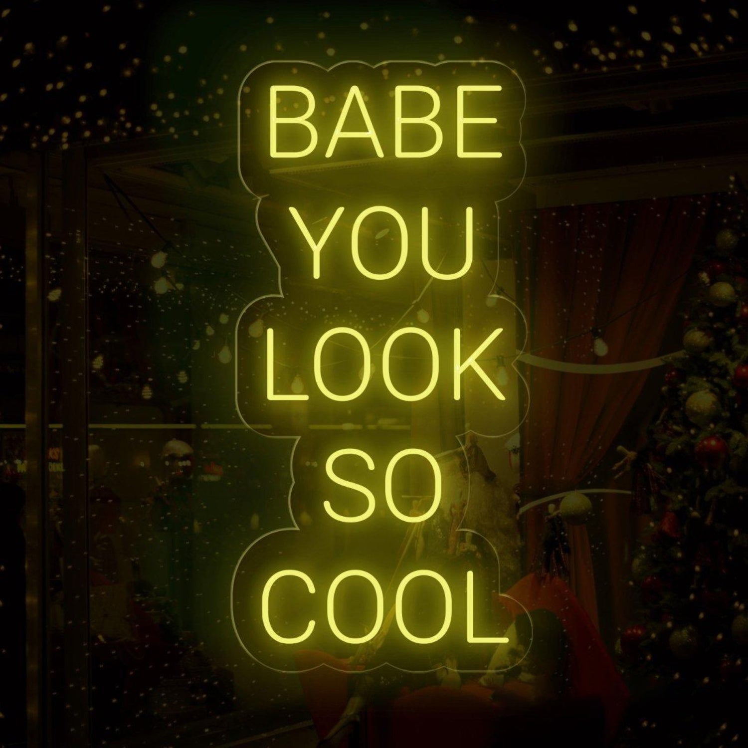 Bright Pink Babe You Look So Cool Led Neon Sign For Modern Boutique Cafe Decor | Shineneon
