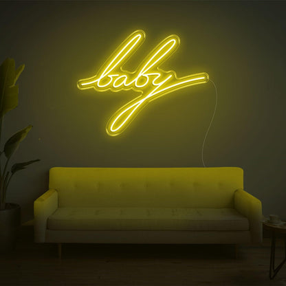 Bright Pink Baby Led Neon Sign For Indoor Decor Cafe Bar | Shineneon