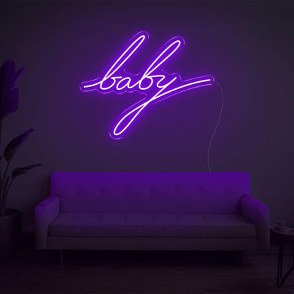 Bright Pink Baby Led Neon Sign For Indoor Decor Cafe Bar | Shineneon