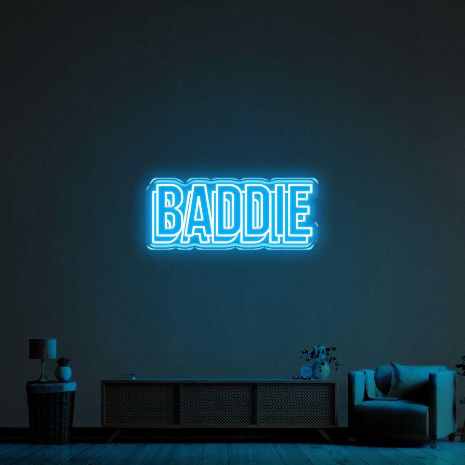 Bright Pink Baddie Led Neon Sign For Trendy Home Decor | Shineneon