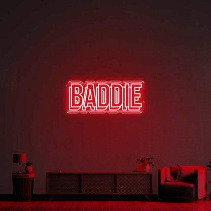 Bright Pink Baddie Led Neon Sign For Trendy Home Decor | Shineneon
