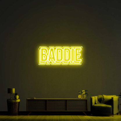Bright Pink Baddie Led Neon Sign For Trendy Home Decor | Shineneon