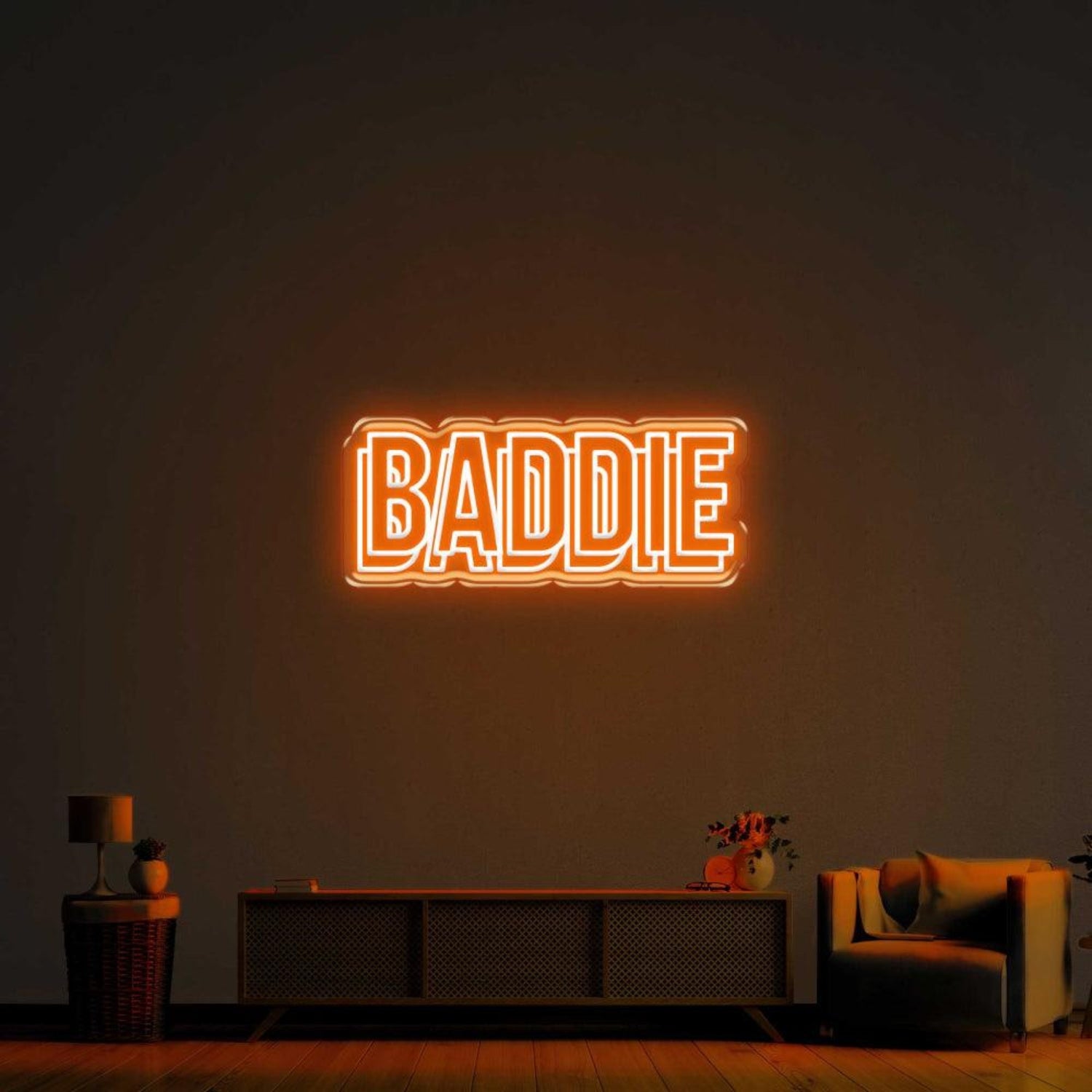 Bright Pink Baddie Led Neon Sign For Trendy Home Decor | Shineneon