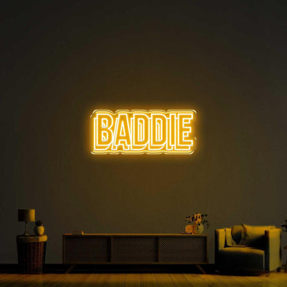 Bright Pink Baddie Led Neon Sign For Trendy Home Decor | Shineneon