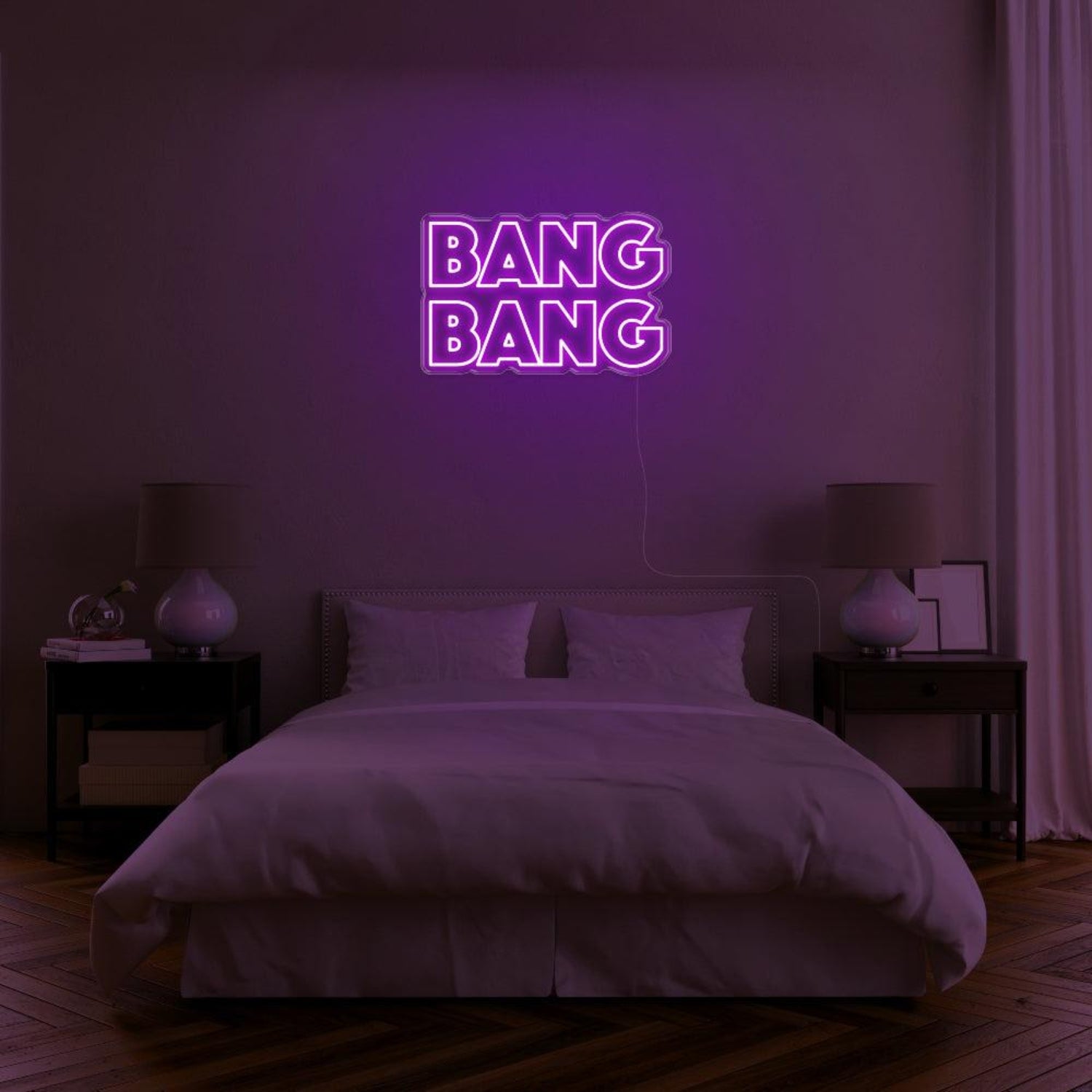 Bright Pink Bang Bang Bold Sans-Serif Led Neon Sign For Bedroom Wall Decor | Shineneon