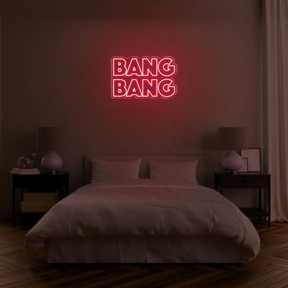 Bright Pink Bang Bang Bold Sans-Serif Led Neon Sign For Bedroom Wall Decor | Shineneon