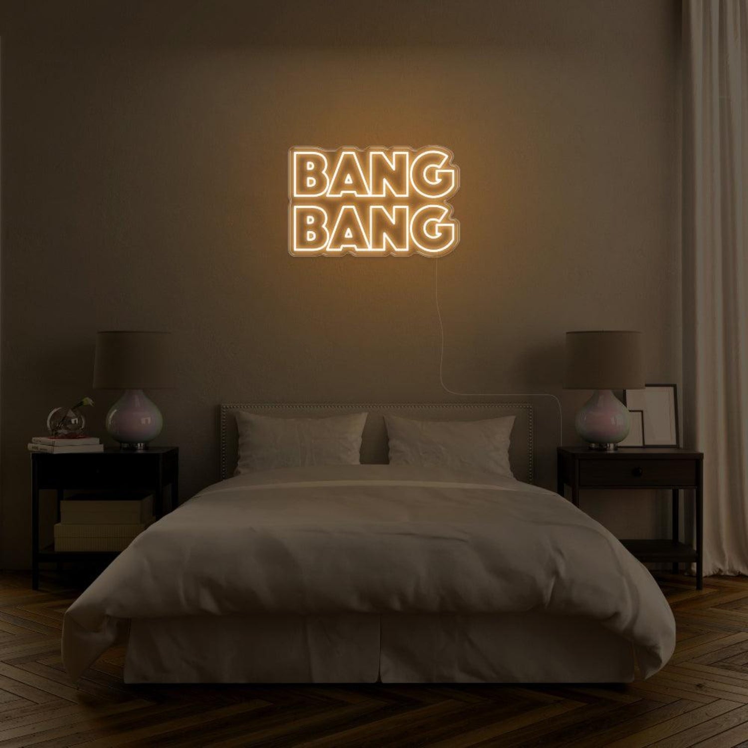 Bright Pink Bang Bang Bold Sans-Serif Led Neon Sign For Bedroom Wall Decor | Shineneon