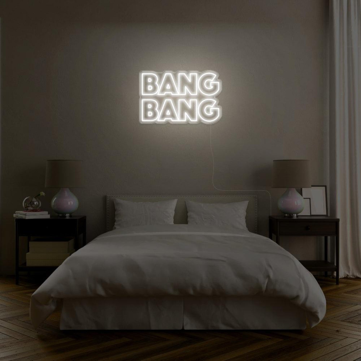 Bright Pink Bang Bang Bold Sans-Serif Led Neon Sign For Bedroom Wall Decor | Shineneon