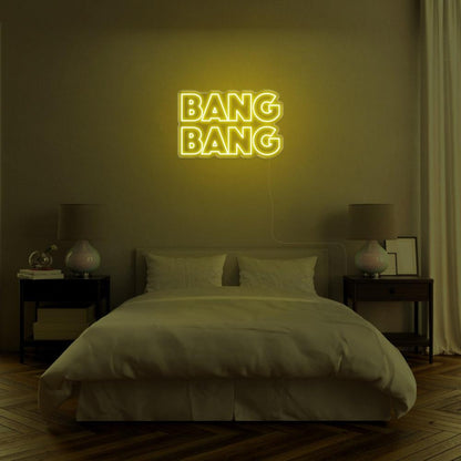 Bright Pink Bang Bang Bold Sans-Serif Led Neon Sign For Bedroom Wall Decor | Shineneon