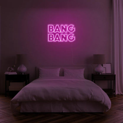 Bright Pink Bang Bang Bold Sans-Serif Led Neon Sign For Bedroom Wall Decor | Shineneon