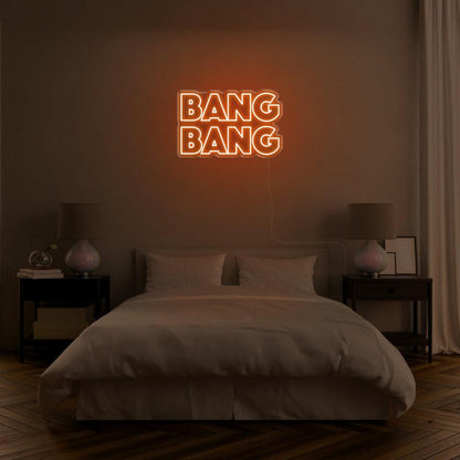 Bright Pink Bang Bang Bold Sans-Serif Led Neon Sign For Bedroom Wall Decor | Shineneon