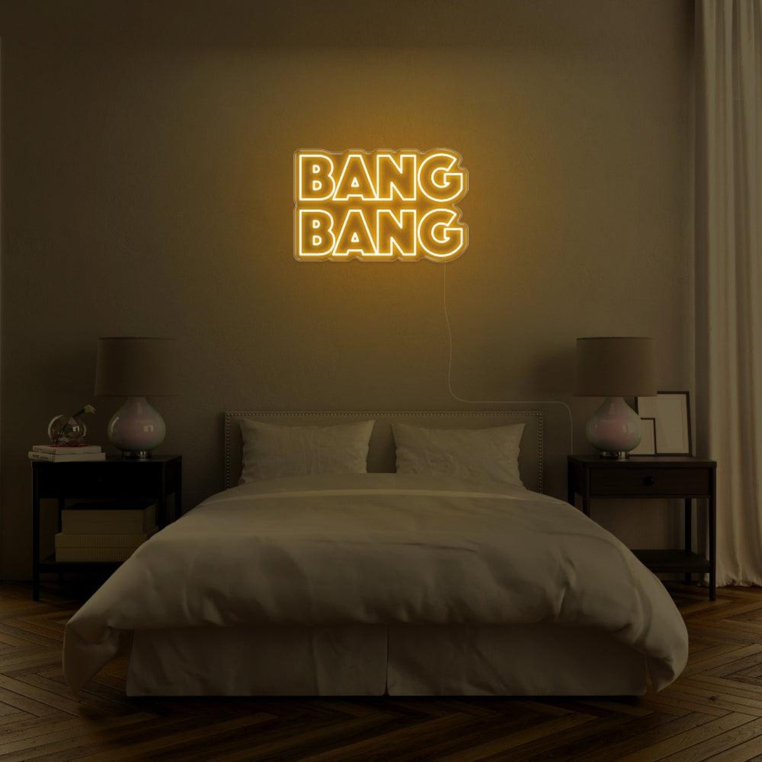 Bright Pink Bang Bang Bold Sans-Serif Led Neon Sign For Bedroom Wall Decor | Shineneon