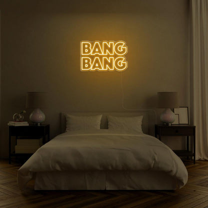 Bright Pink Bang Bang Bold Sans-Serif Led Neon Sign For Bedroom Wall Decor | Shineneon