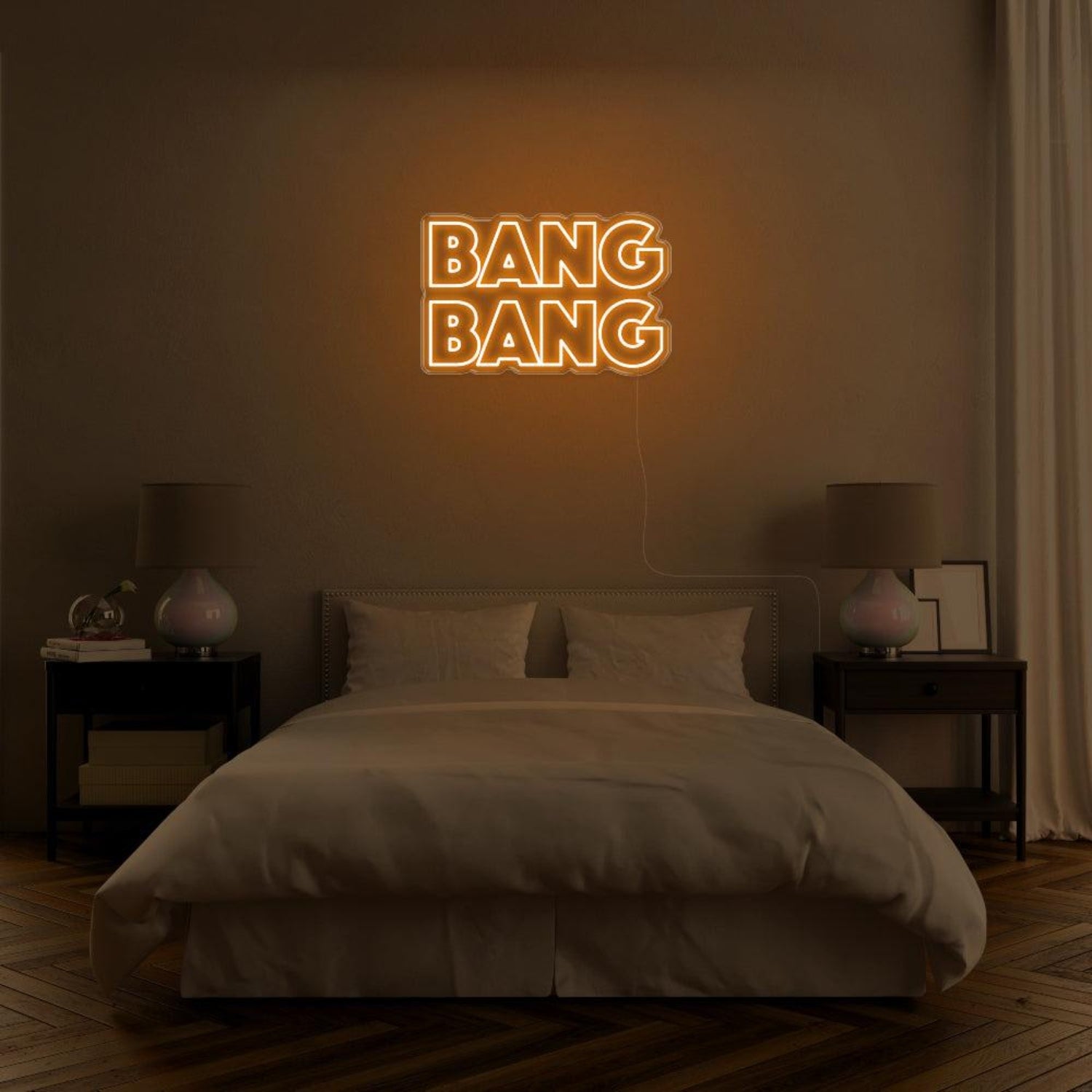 Bright Pink Bang Bang Bold Sans-Serif Led Neon Sign For Bedroom Wall Decor | Shineneon