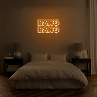 Bright Pink Bang Bang Bold Sans-Serif Led Neon Sign For Bedroom Wall Decor | Shineneon