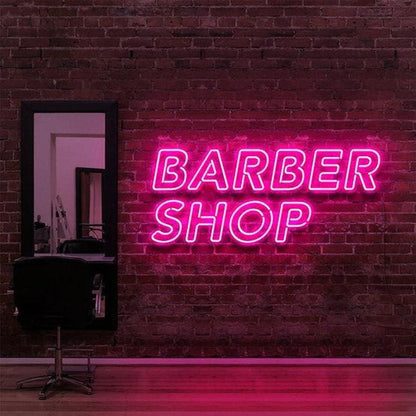 Bright Pink Barber Shop Led Neon Sign For Retro Barber Shop Wall Decor | Shineneon