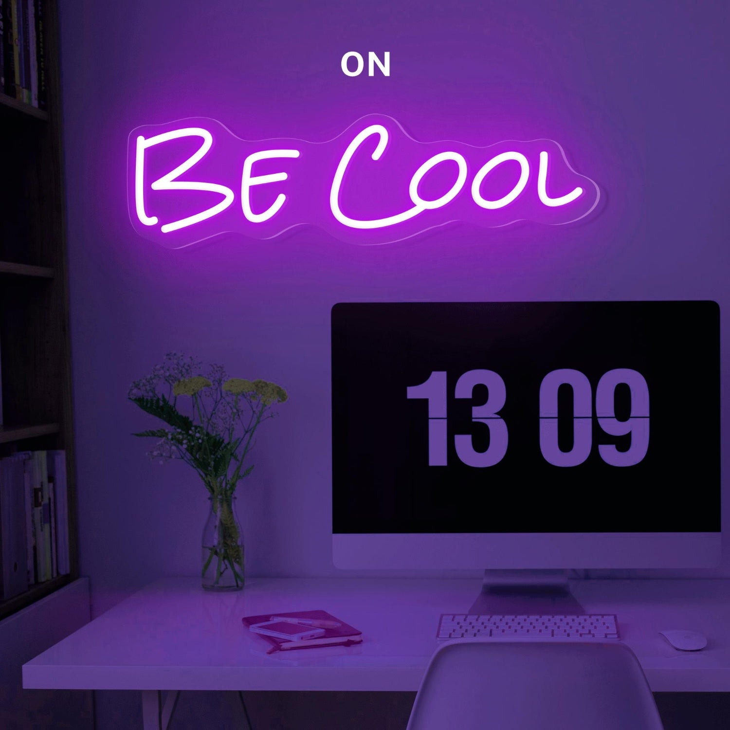 Bright Pink Be Cool Led Neon Sign For Bedroom Studio Cafe Wall Decor | Shineneon