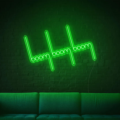 Bright Pink Boom Boom Heartbeat Led Neon Sign For Home Bar Decor | Shineneon