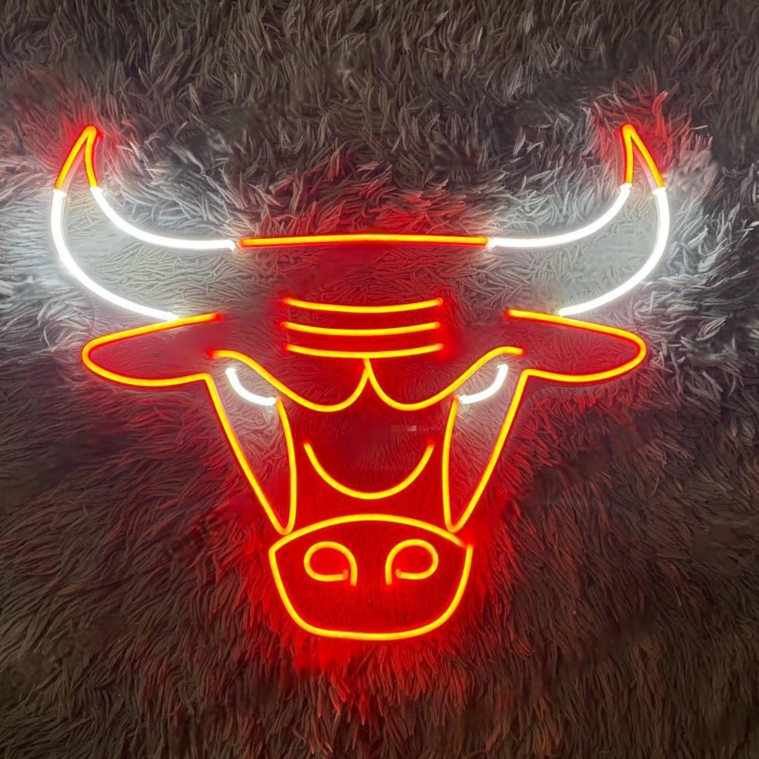Bright Pink Buffalo Head Led Neon Sign For Home Bar Decor | Shineneon