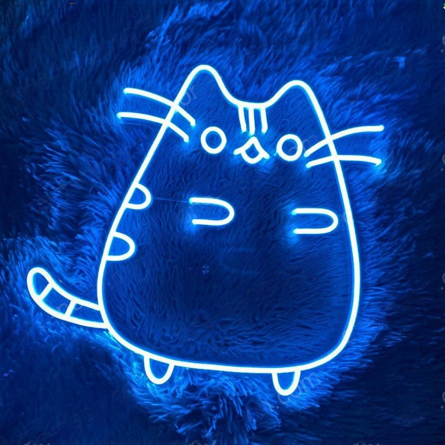 Bright Pink Cartoon Cat Led Neon Sign For Pet Cafe Indoor Decor | Shineneon