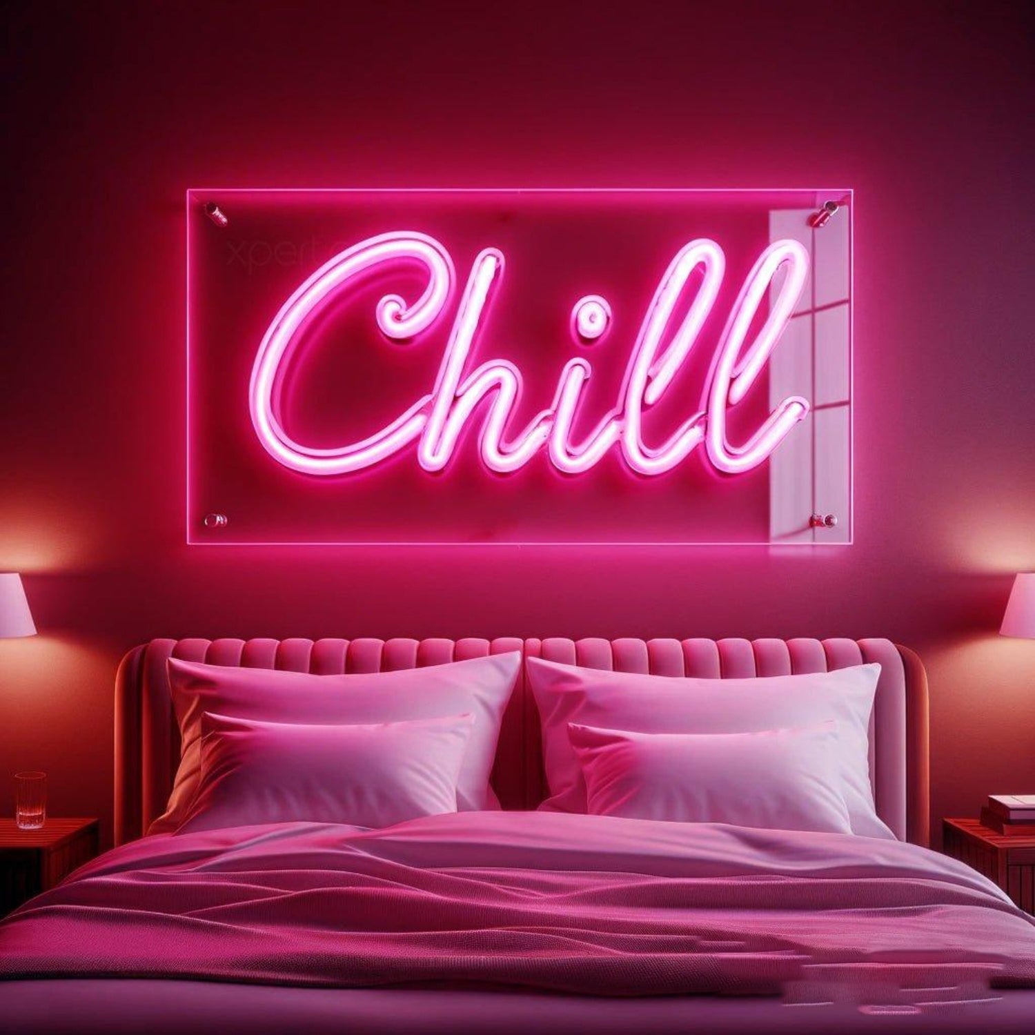 Bright Pink Chill Script Led Neon Sign For Stylish Party Bar Ambiance | Shineneon