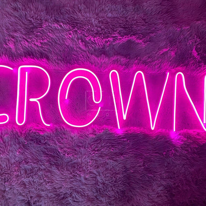 Bright Pink Crown Led Neon Sign For Home Decor | Shineneon