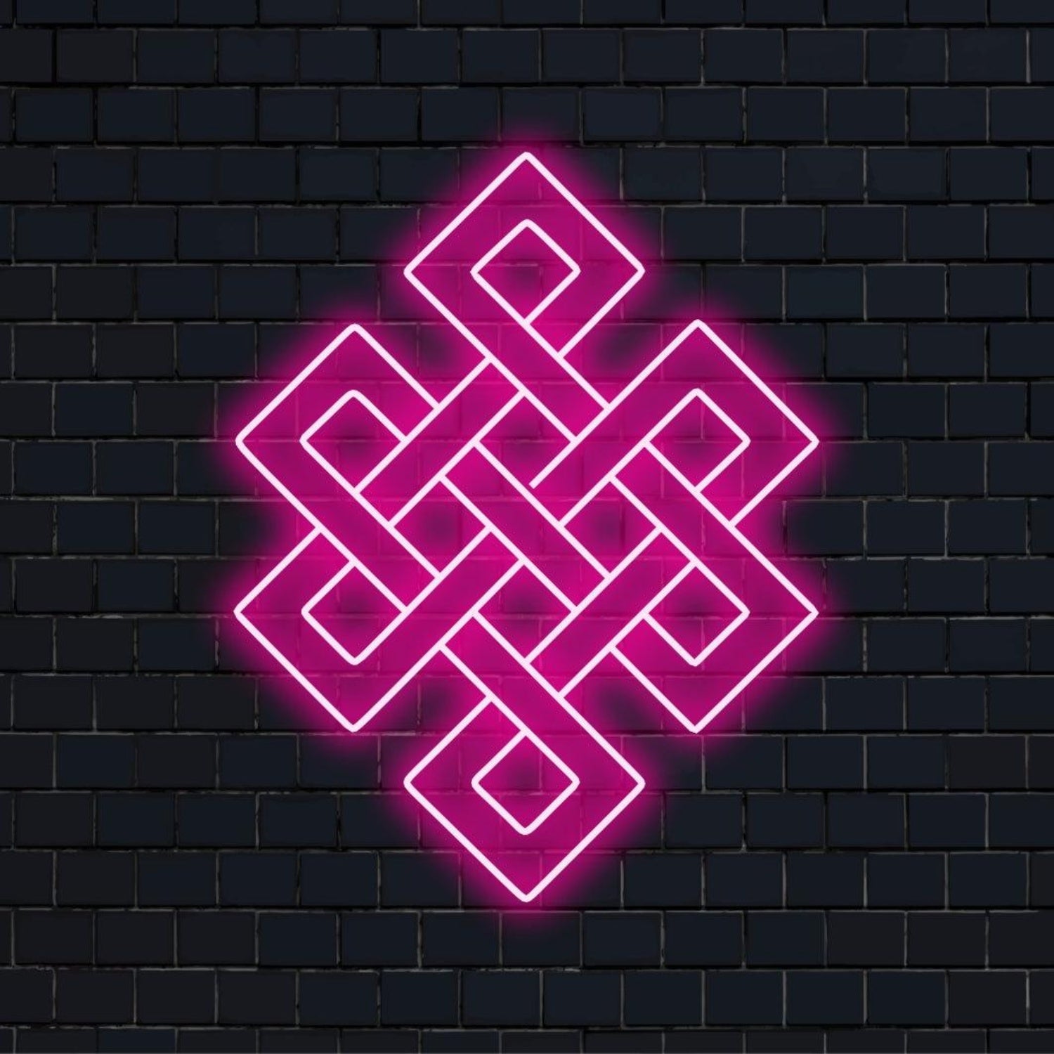 Bright Pink Diamond Interwoven Led Neon Sign For Nightclub Art Studio Decor | Shineneon