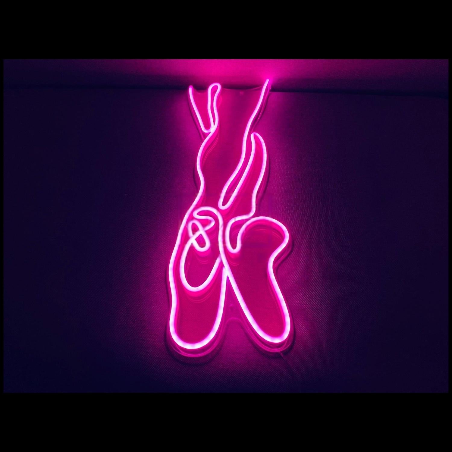 Bright Pink Dynamic Abstract Lines Led Neon Sign For Modern Bar Cafe Decor | Shineneon