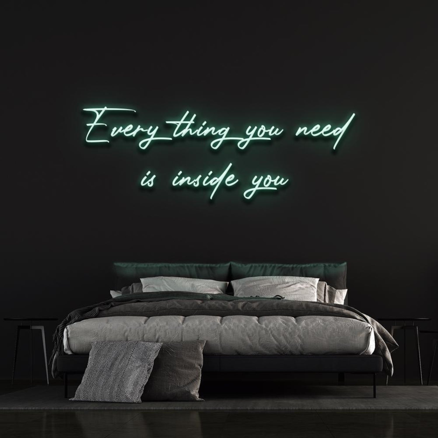 Bright Pink Everything You Need Is Inside You Led Neon Sign Bedroom Wall Decor | Shineneon