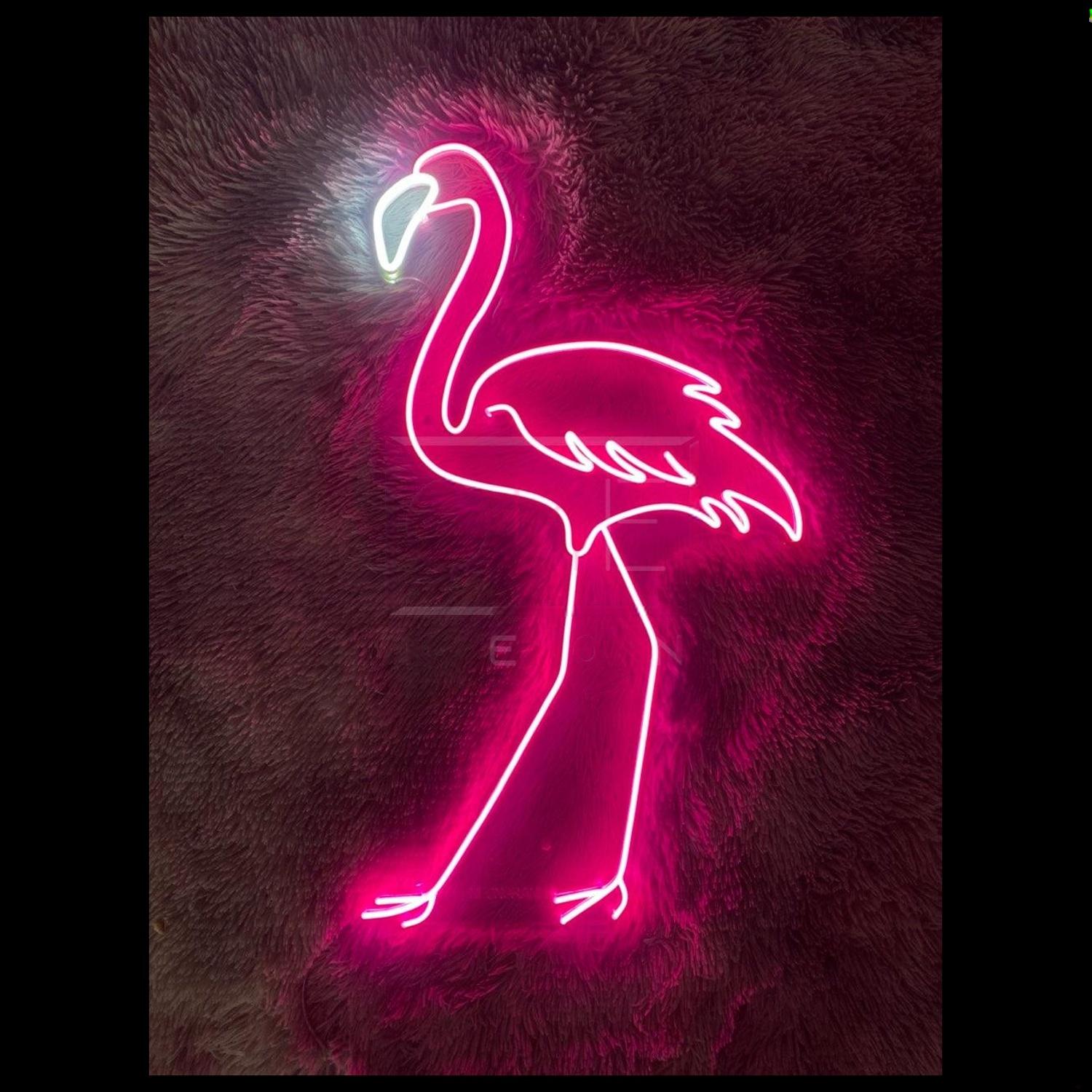 Bright Pink Flamingo Led Neon Sign For Bedroom Decor And Cafe Ambiance | Shineneon