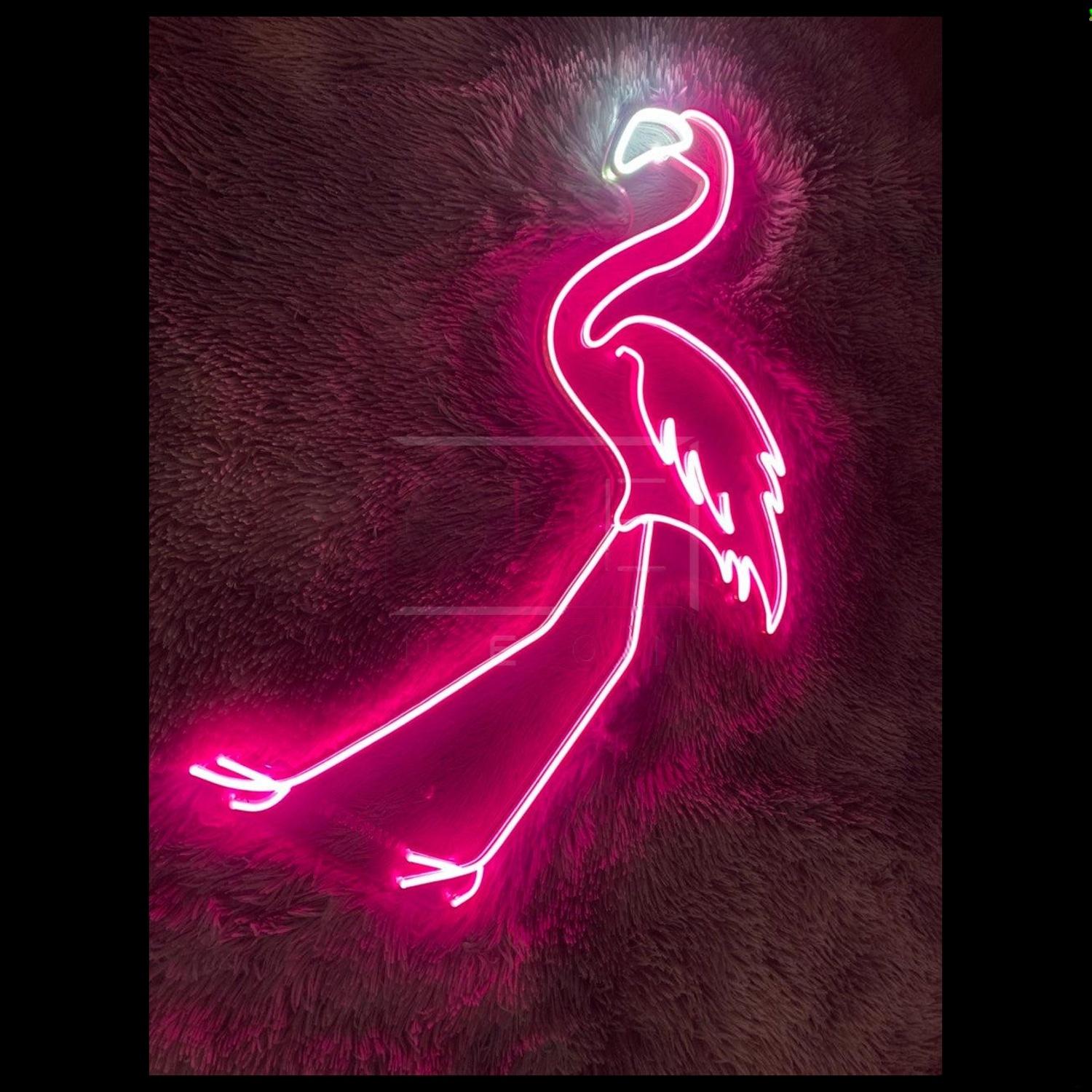 Bright Pink Flamingo Led Neon Sign For Bedroom Decor And Cafe Ambiance | Shineneon