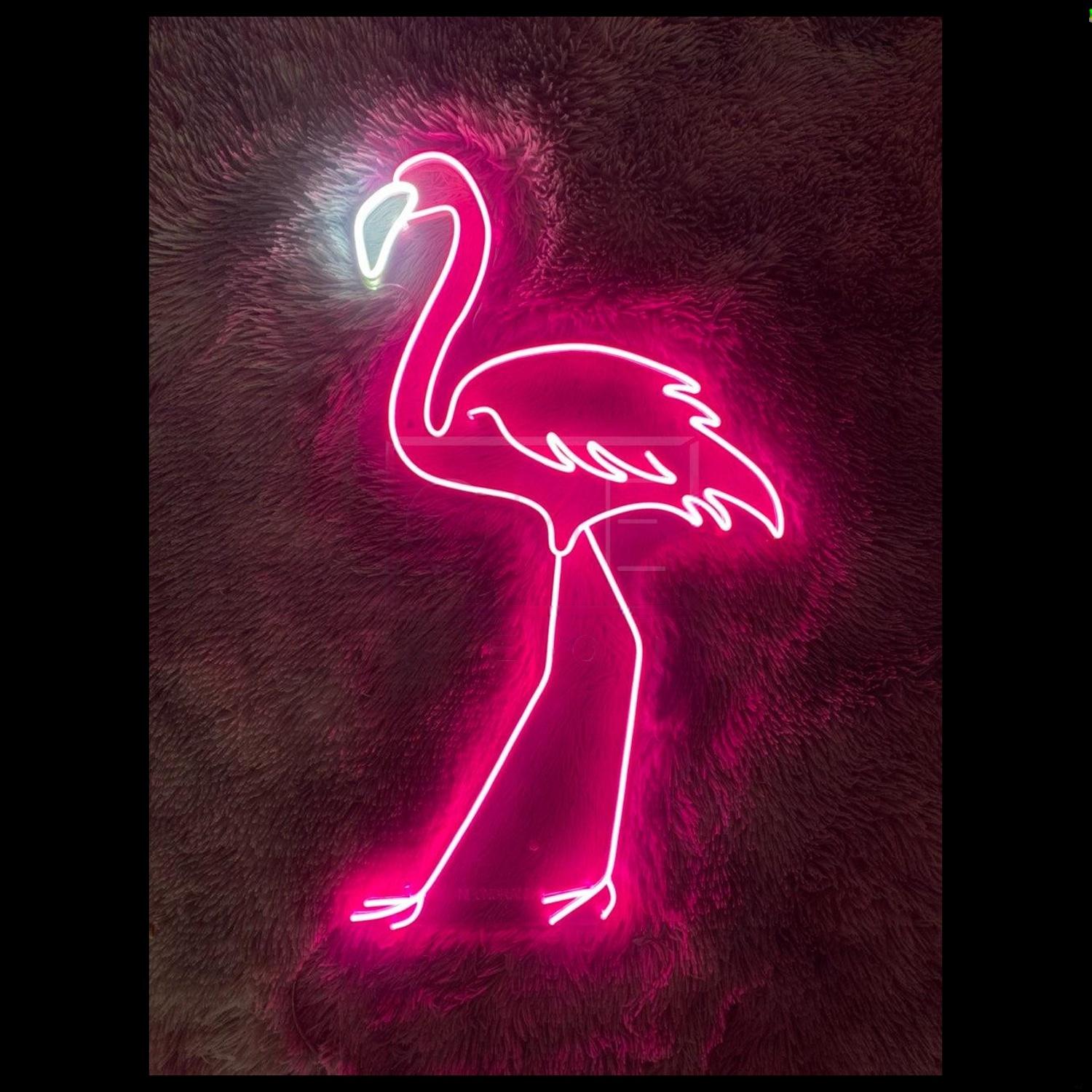 Bright Pink Flamingo Led Neon Sign For Bedroom Decor And Cafe Ambiance | Shineneon