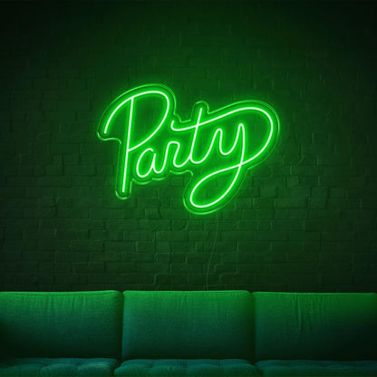 Bright Pink Handwritten Party Led Neon Sign For Home Bar Decor | Shineneon