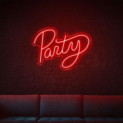 Bright Pink Handwritten Party Led Neon Sign For Home Bar Decor | Shineneon