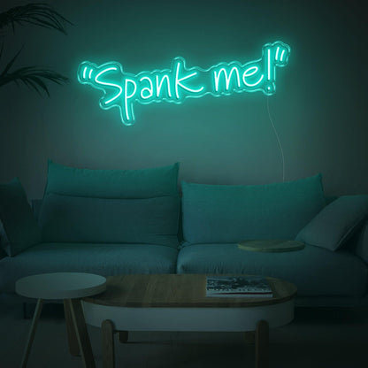 Bright Pink Handwritten Spank Me Led Neon Sign For Home Decor | Shineneon