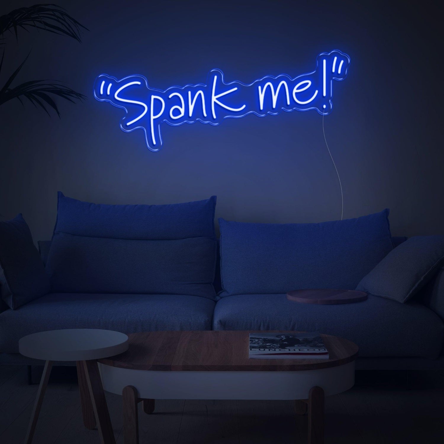 Bright Pink Handwritten Spank Me Led Neon Sign For Home Decor | Shineneon