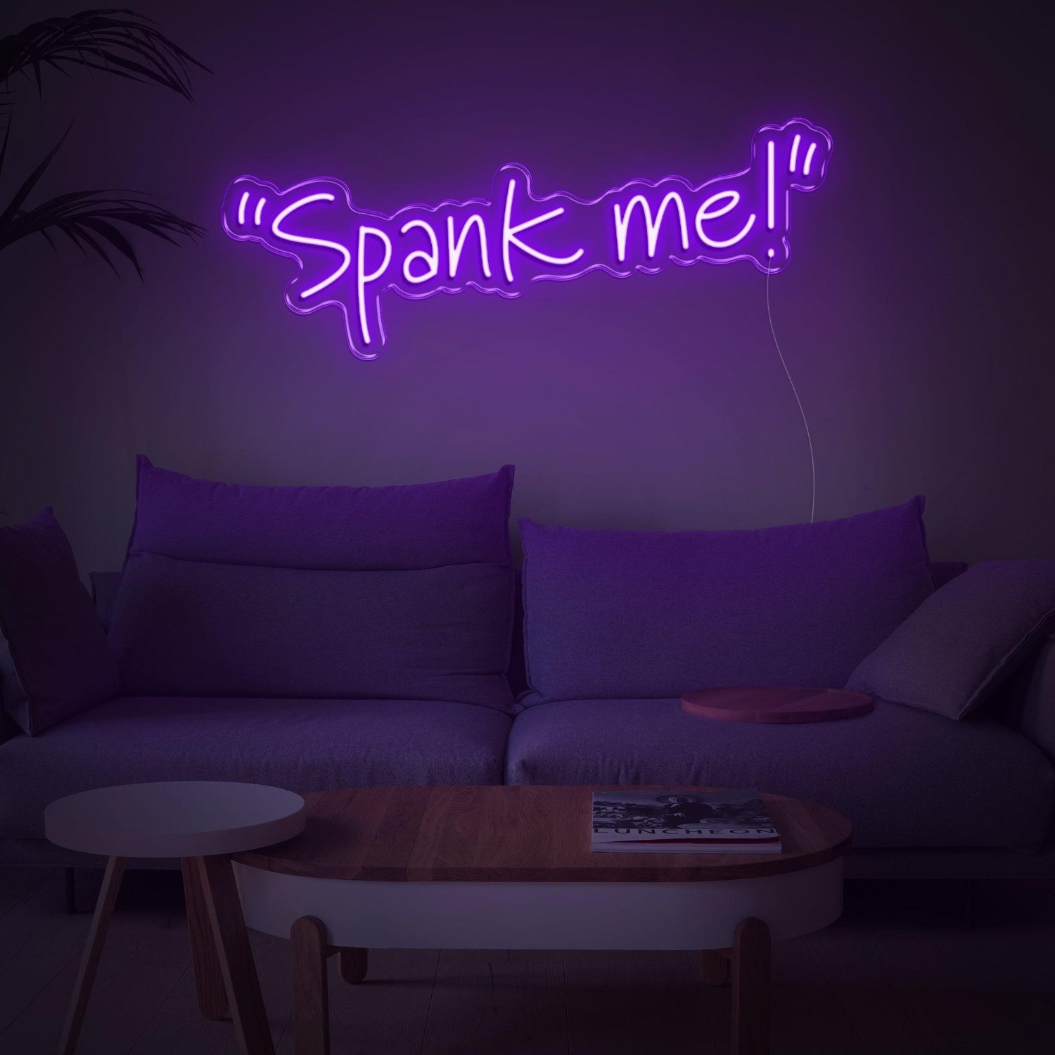 Bright Pink Handwritten Spank Me Led Neon Sign For Home Decor | Shineneon