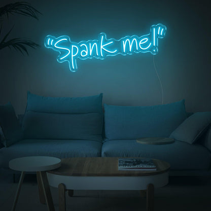 Bright Pink Handwritten Spank Me Led Neon Sign For Home Decor | Shineneon