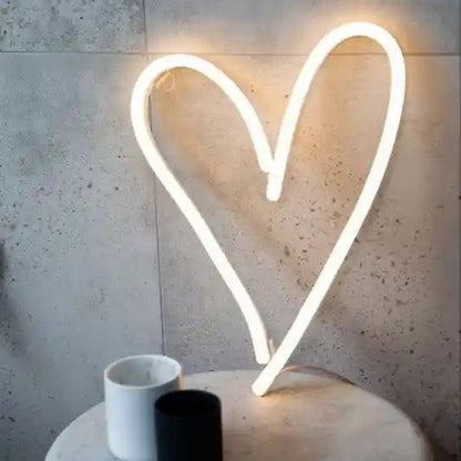 Bright Pink Heart LED Neon Sign for Romantic Home Decor Pet Photography | Shineneon