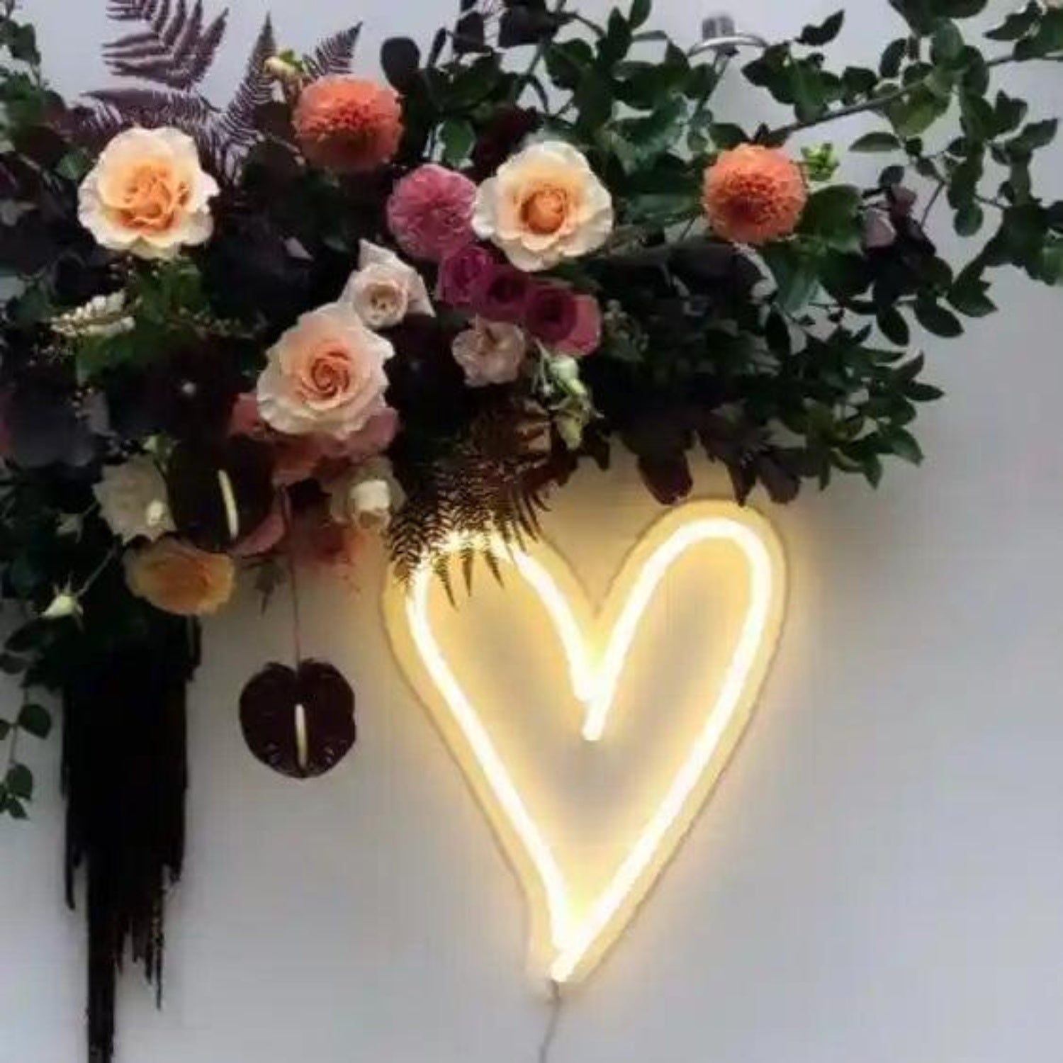 Bright Pink Heart LED Neon Sign for Romantic Home Decor Pet Photography | Shineneon