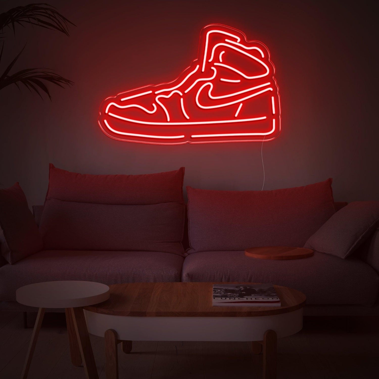 Bright Pink High-Top Sneaker Shoe Led Neon Sign For Trendy Home Decor | Shineneon