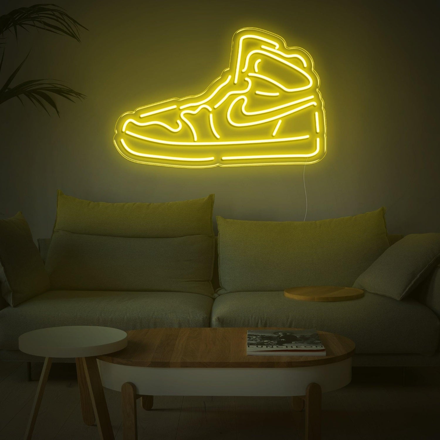 Bright Pink High-Top Sneaker Shoe Led Neon Sign For Trendy Home Decor | Shineneon