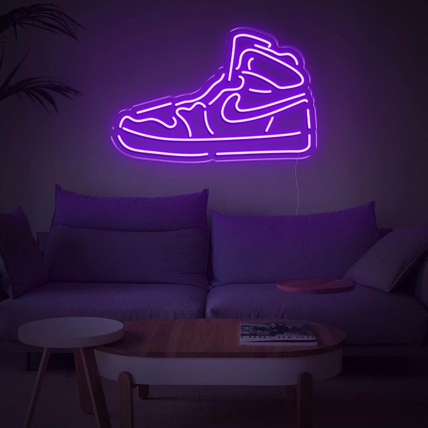 Bright Pink High-Top Sneaker Shoe Led Neon Sign For Trendy Home Decor | Shineneon