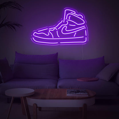 Bright Pink High-Top Sneaker Shoe Led Neon Sign For Trendy Home Decor | Shineneon