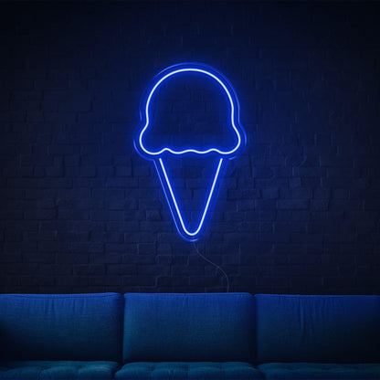 Bright Pink Ice Cream Cone Led Neon Sign For Home Cafe Decor | Shineneon