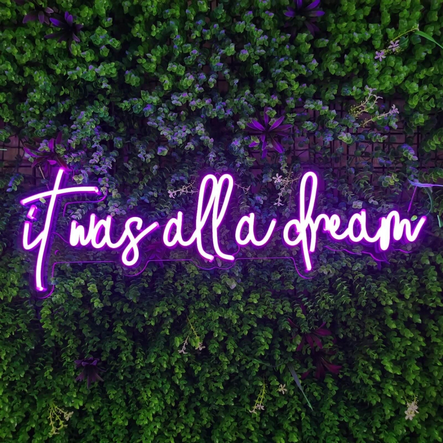 Bright Pink It Was All A Dream Led Neon Sign For Botanical Wall Decor - Shineneon