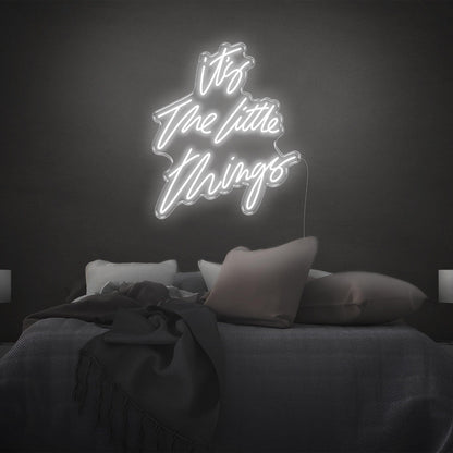 Bright Pink Its The Little Things Led Neon Sign Bedroom Decor | Shineneon